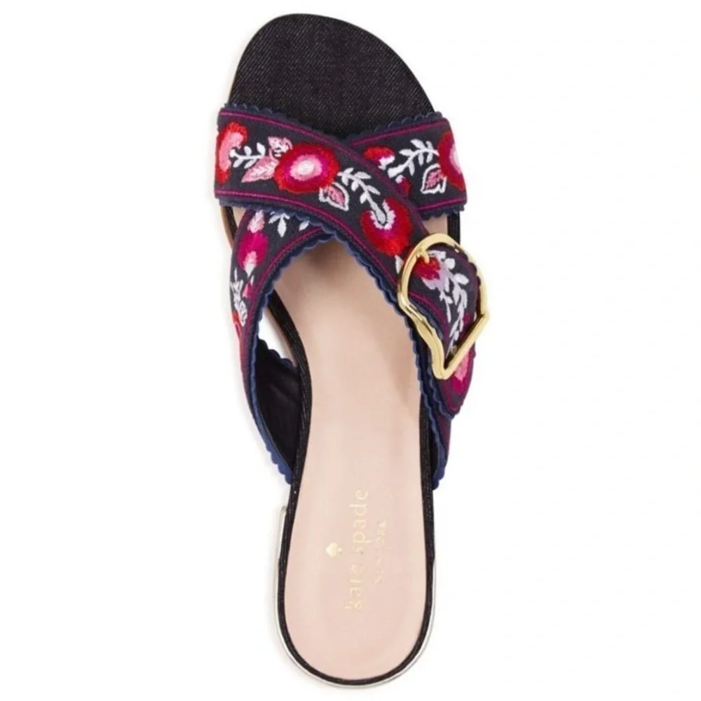 Kate Spade New York Faris Indigo Slides Size 8.5